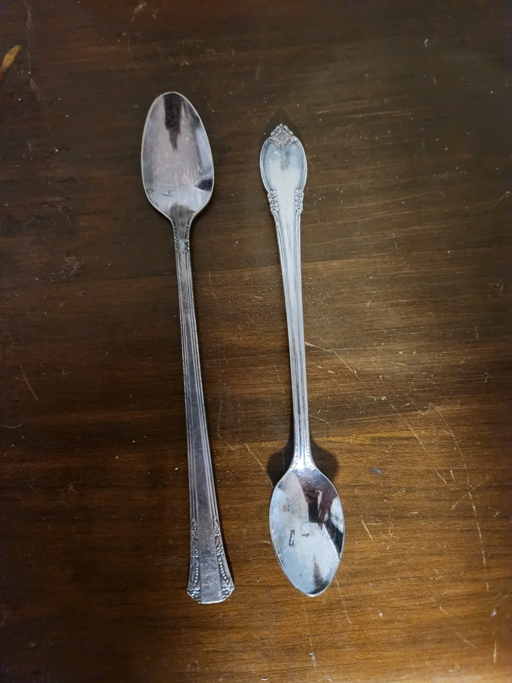 Pair of Vintage Silver-tone Teaspoons
